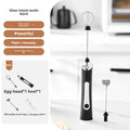 Wireless Electric Milk Coffee Mixer 3-Speed USB Charging Egg Beater for Latte Cappuccino Hot Chocolate Foam Maker